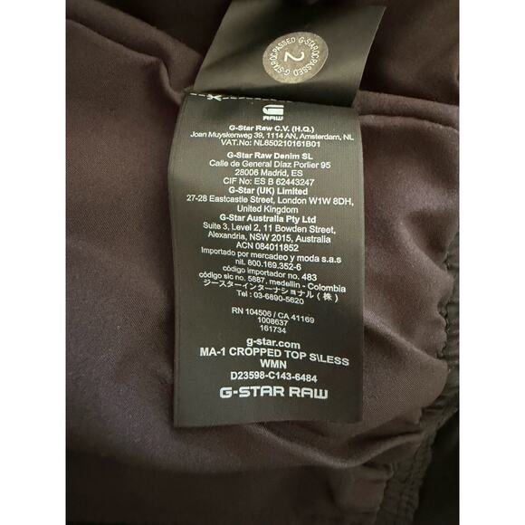 G-Star RAW MA-1 Sleeveless Cropped Puffer Tank Streetwear Techwear NWT Small - Picture 10 of 16